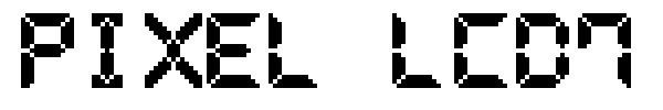 Pixel LCD7 font preview